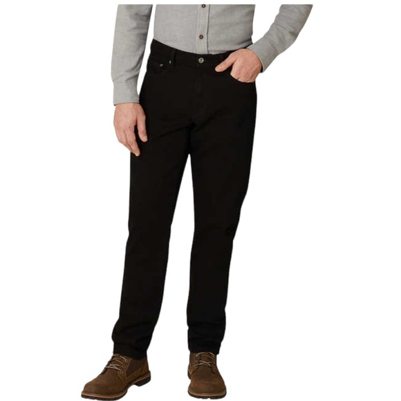 Men's Eddie Bauer 42 x 30 Pants Jeans Denim Black Flannel Warm Straight NWT - Picture 3 of 16